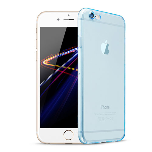 Ultra-thin Transparent TPU Soft Case H08 for Apple iPhone 6 Blue