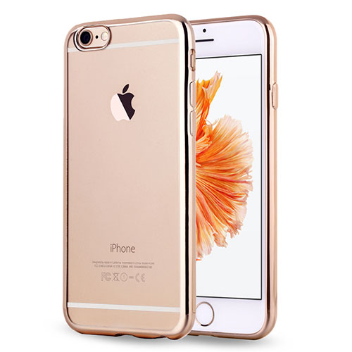 Ultra-thin Transparent TPU Soft Case H17 for Apple iPhone 6 Gold