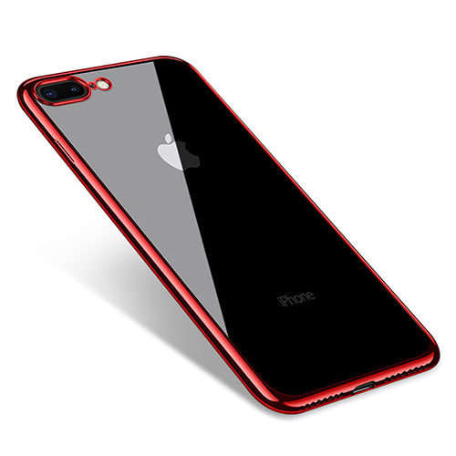 Ultra-thin Transparent TPU Soft Case Q06 for Apple iPhone 7 Plus Red