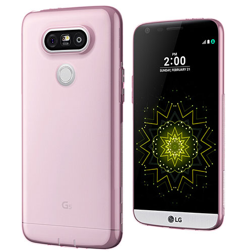 Ultra-thin Transparent TPU Soft Case T02 for LG G5 Pink