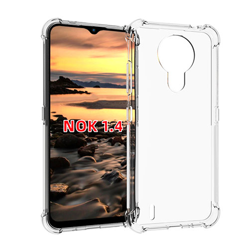 Ultra-thin Transparent TPU Soft Case T02 for Nokia 1.4 Clear