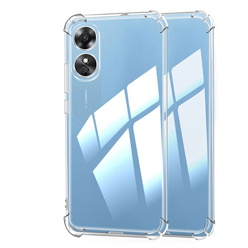 Ultra-thin Transparent TPU Soft Case T02 for Oppo A17 Clear