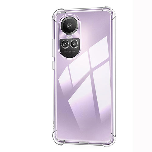 Ultra-thin Transparent TPU Soft Case T02 for Oppo Reno10 5G Clear