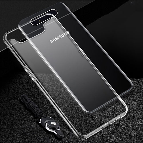 Ultra-thin Transparent TPU Soft Case T02 for Samsung Galaxy A80 Clear