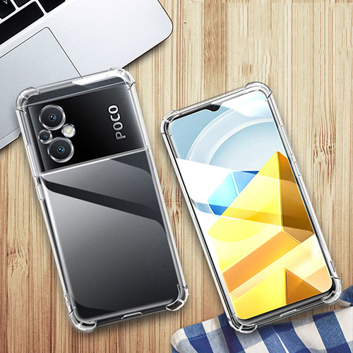 Ultra-thin Transparent TPU Soft Case T02 for Xiaomi Poco M5 4G Clear