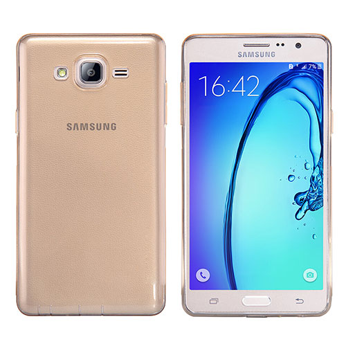 Ultra-thin Transparent TPU Soft Case T03 for Samsung Galaxy On7 Pro Gold