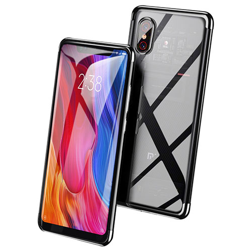 Ultra-thin Transparent TPU Soft Case T03 for Xiaomi Mi 8 Screen Fingerprint Edition Black