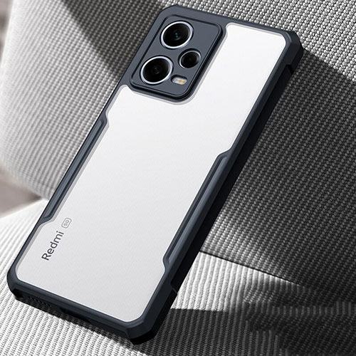 Ultra-thin Transparent TPU Soft Case T03 for Xiaomi Redmi Note 12 5G Black