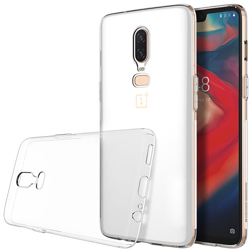 Ultra-thin Transparent TPU Soft Case T04 for OnePlus 6 Clear