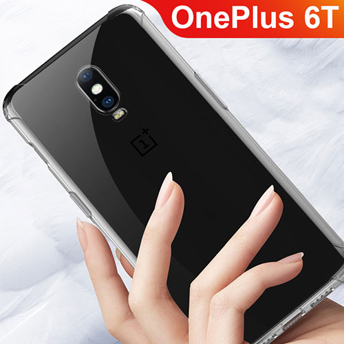 Ultra-thin Transparent TPU Soft Case T04 for OnePlus 6T Clear