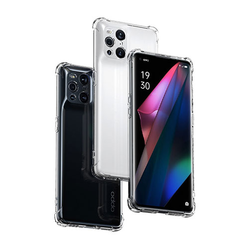 Ultra-thin Transparent TPU Soft Case T04 for Oppo Find X3 5G Clear