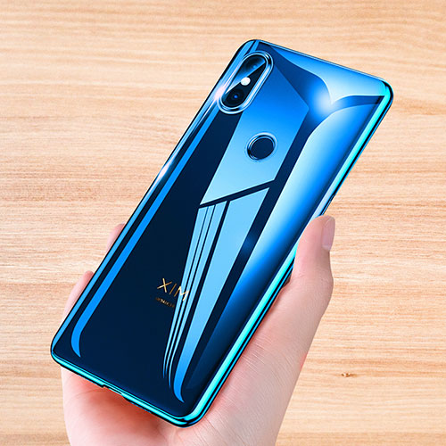 Ultra-thin Transparent TPU Soft Case T04 for Xiaomi Mi Mix 3 Blue