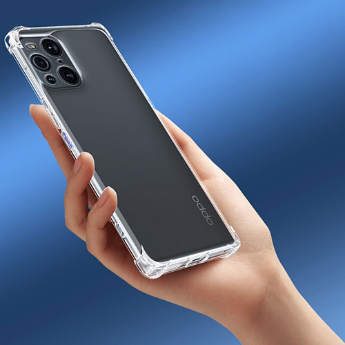 Ultra-thin Transparent TPU Soft Case T06 for Oppo Find X3 Pro 5G Clear