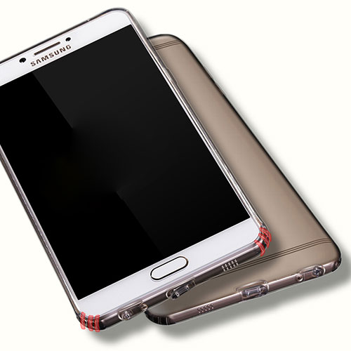 Ultra-thin Transparent TPU Soft Case T06 for Samsung Galaxy C7 Pro C7010 Gray