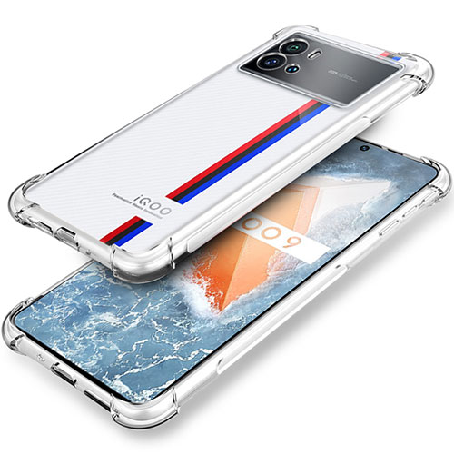 Ultra-thin Transparent TPU Soft Case T06 for Vivo iQOO 9 5G Clear