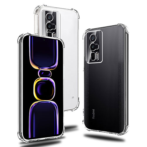 Ultra-thin Transparent TPU Soft Case T06 for Xiaomi Redmi K60 5G Clear