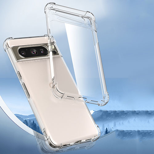 Ultra-thin Transparent TPU Soft Case T07 for Google Pixel 8 Pro 5G Clear