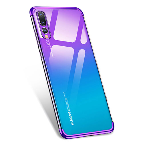 Ultra-thin Transparent TPU Soft Case T07 for Huawei P20 Pro Purple