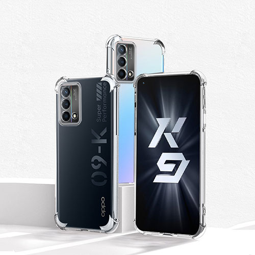 Ultra-thin Transparent TPU Soft Case T07 for Oppo K9 5G Clear