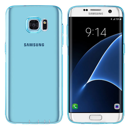 Ultra-thin Transparent TPU Soft Case T07 for Samsung Galaxy S7 Edge G935F Blue