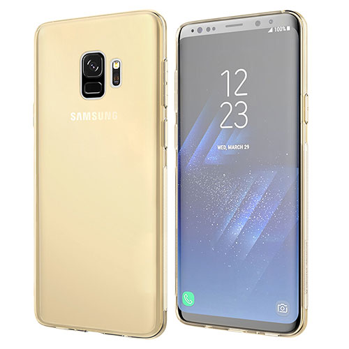 Ultra-thin Transparent TPU Soft Case T07 for Samsung Galaxy S9 Gold