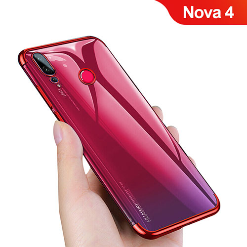 Ultra-thin Transparent TPU Soft Case T10 for Huawei Nova 4 Red