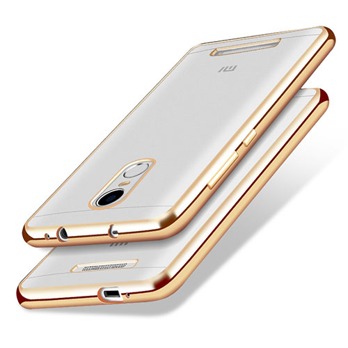 Ultra-thin Transparent TPU Soft Case T10 for Xiaomi Redmi Note 3 Pro Gold