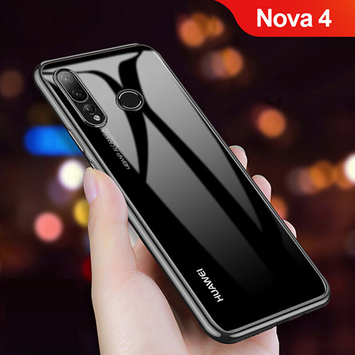 Ultra-thin Transparent TPU Soft Case T11 for Huawei Nova 4 Black