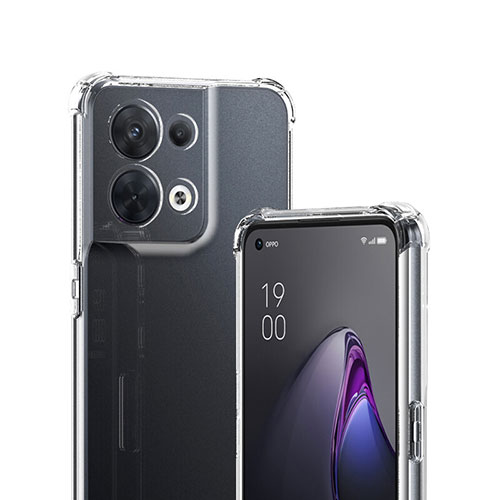 Ultra-thin Transparent TPU Soft Case T11 for Oppo Reno8 5G Clear