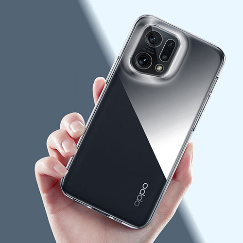 Ultra-thin Transparent TPU Soft Case T15 for Oppo Find X5 5G Clear