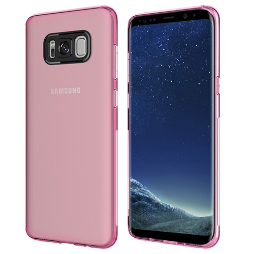 Ultra-thin Transparent TPU Soft Case T15 for Samsung Galaxy S8 Plus Pink