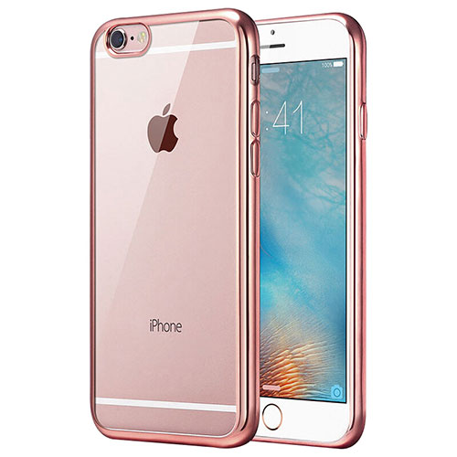 Ultra-thin Transparent TPU Soft Case T21 for Apple iPhone 7 Rose Gold
