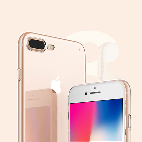 Ultra-thin Transparent TPU Soft Case Z03 for Apple iPhone 8 Plus Clear