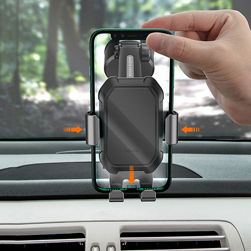 Universal Car Suction Cup Mount Cell Phone Holder Cradle BS8 Black