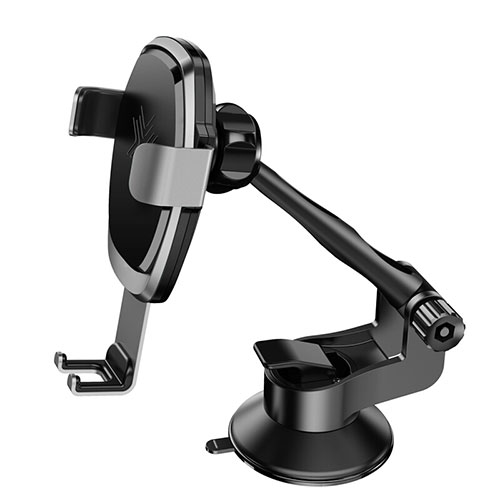 Universal Car Suction Cup Mount Cell Phone Holder Cradle H10 Black