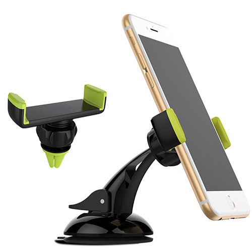 Universal Car Suction Cup Mount Cell Phone Holder Cradle M08 Green