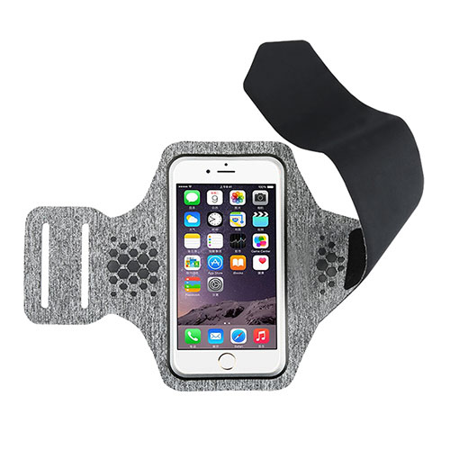 Universal Gym Sport Running Jog Arm Band Strap Case B12 Gray