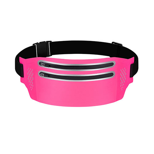 Universal Gym Sport Running Jog Belt Loop Strap Case L07 Hot Pink