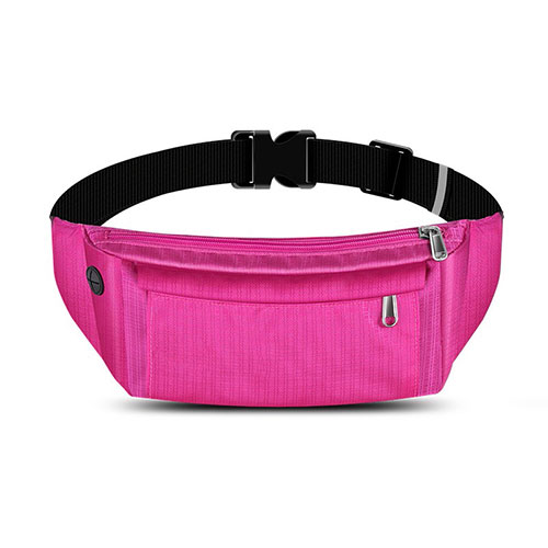 Universal Gym Sport Running Jog Belt Loop Strap Case S04 Hot Pink