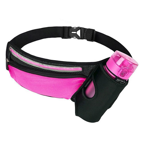 Universal Gym Sport Running Jog Belt Loop Strap Case S06 Hot Pink