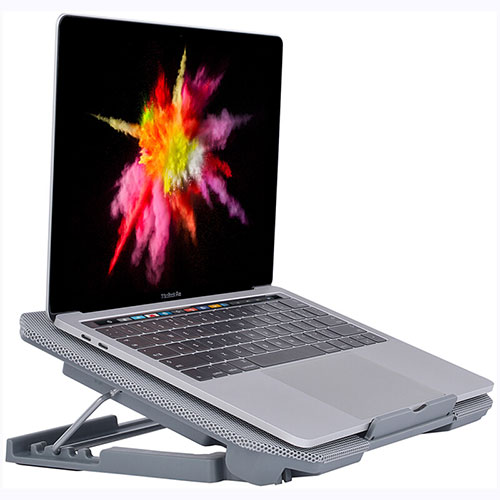 Universal Laptop Stand Notebook Holder Cooling Pad USB Fans 9 inch to 16 inch M16 for Huawei Honor MagicBook Pro (2020) 16.1 Silver