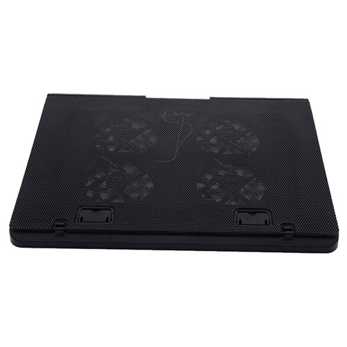 Universal Laptop Stand Notebook Holder Cooling Pad USB Fans 9 inch to 16 inch M22 for Apple MacBook 12 inch Black