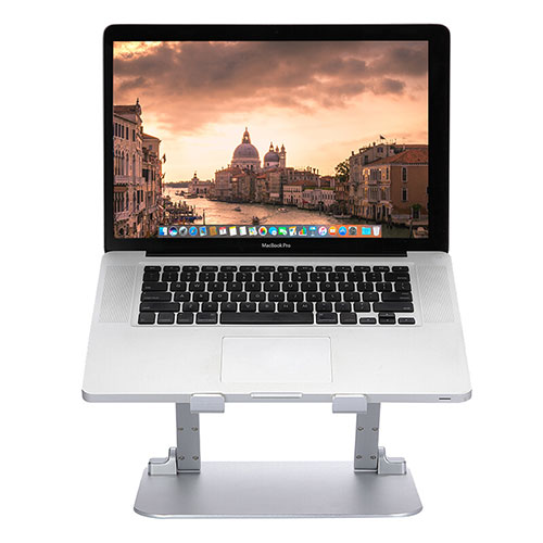 Universal Laptop Stand Notebook Holder S08 for Apple MacBook Pro 13 inch Silver