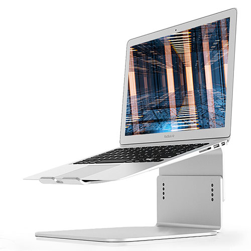 Universal Laptop Stand Notebook Holder S09 for Samsung Galaxy Book S 13.3 SM-W767 Silver