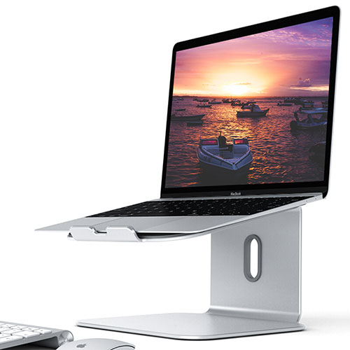 Universal Laptop Stand Notebook Holder S12 for Apple MacBook Air 13 inch (2020) Silver