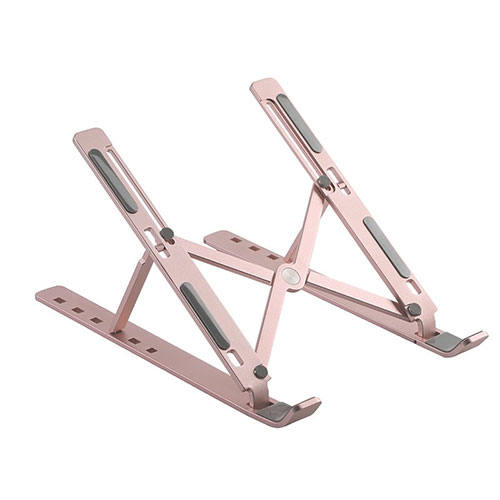 Universal Laptop Stand Notebook Holder T07 for Samsung Galaxy Book Flex 15.6 NP950QCG Rose Gold