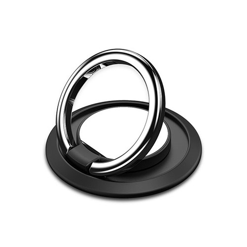 Universal Mobile Phone Magnetic Finger Ring Stand Holder H10 Black