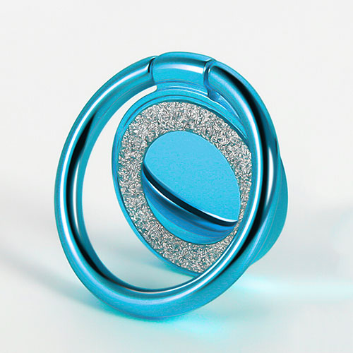 Universal Mobile Phone Magnetic Finger Ring Stand Holder Z15 Sky Blue