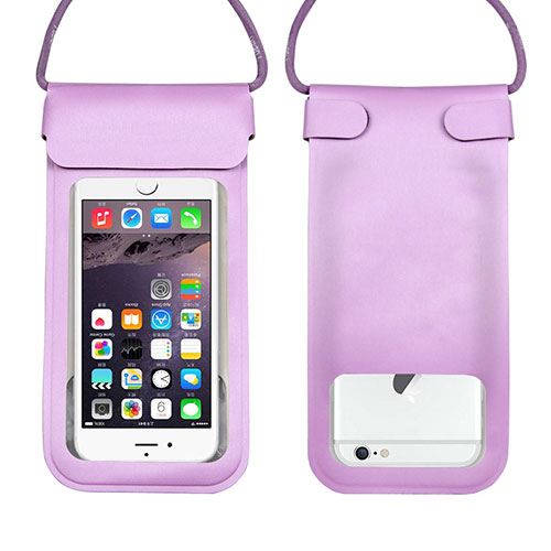 Universal Waterproof Cover Dry Bag Underwater Pouch W10 Purple