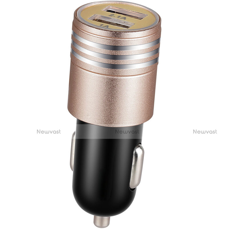 3.1A Car Charger Adapter Dual USB Twin Port Cigarette Lighter USB Charger Universal Fast Charging U04 Pink